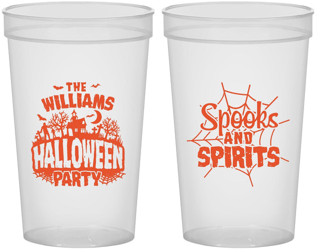 Custom Halloween 22 oz Translucent Cups - Spooks Spirits | 250072