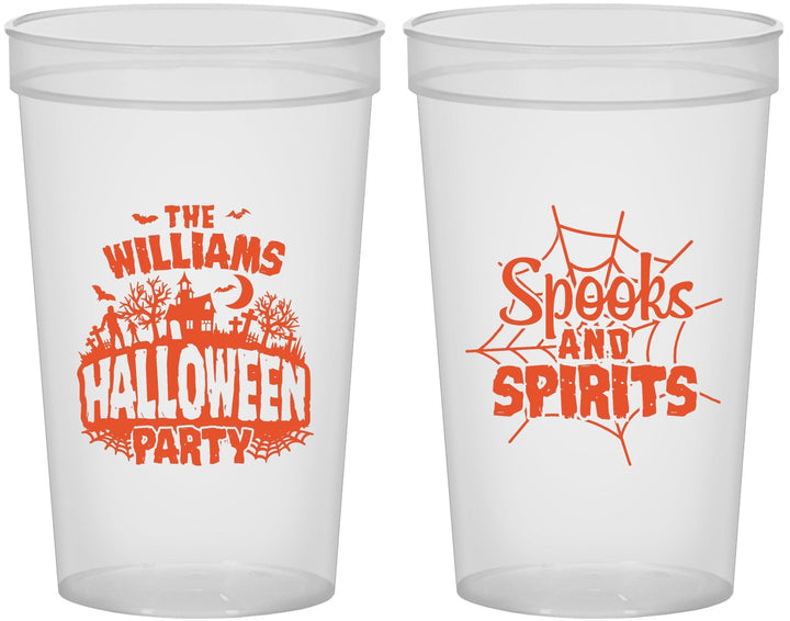 Custom Halloween 22 oz Translucent Cups - Spooks Spirits | 250072