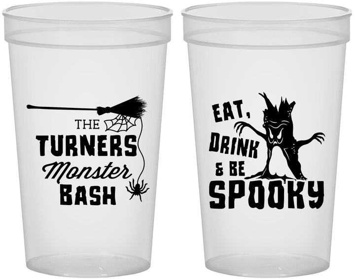 Custom Halloween 22 oz Translucent Cups - Eat Drink Be Spooky | 250077