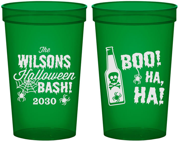 Custom Halloween 22 oz Translucent Cups - Boo Skeleton | 250078
