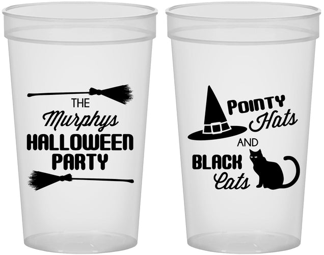 Custom Halloween 22 oz Translucent Cups - Black Cats | 250087