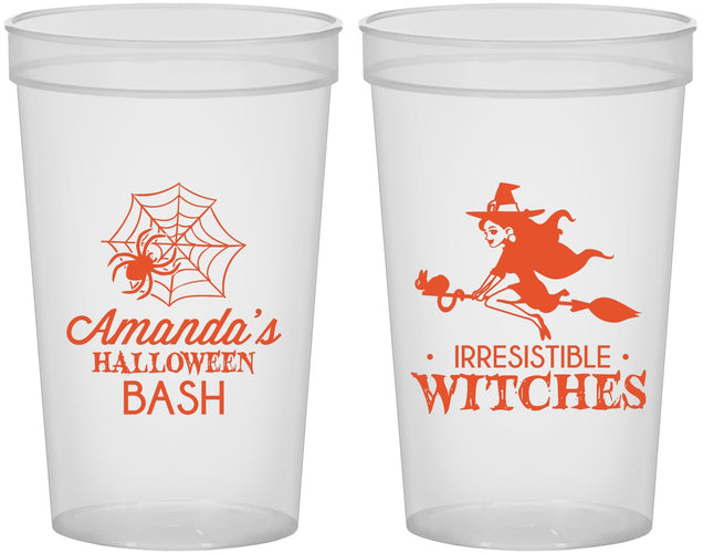 Custom Halloween 22 oz Translucent Cups - Witches | 250092