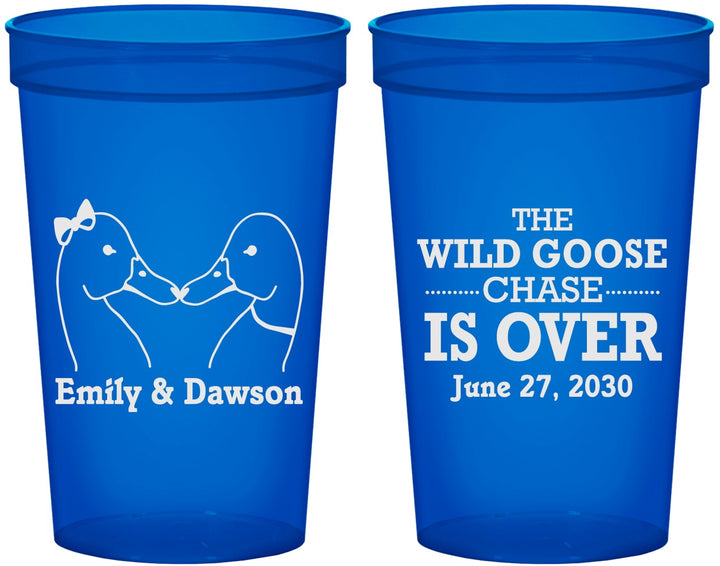 Custom Wedding 22 oz Translucent Cups - Wild Goose | 251