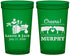 Custom Wedding 22 oz Translucent Cups - Tractor Cows | 257