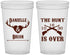 Custom Wedding 22 oz Translucent Cups - The Hunt Is Ove | 258