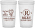 Custom Wedding 22 oz Translucent Cups - We Tied The Knot | 260