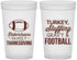 Custom Thanksgiving 22 oz Translucent Cups - Football Turkey | 260010