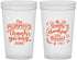 Custom Thanksgiving 22 oz Translucent Cups - Grateful Blessed | 260028