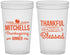 Custom Thanksgiving 22 oz Translucent Cups - Thankful Blessed | 260032