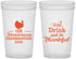 Custom Thanksgiving 22 oz Translucent Cups - Eat Drink Thankful | 260036