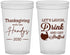Custom Thanksgiving 22 oz Translucent Cups - Turkey Stuffed | 260038