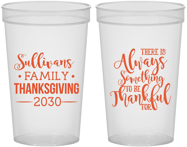 Custom Thanksgiving 22 oz Translucent Cups - Thankful | 260048