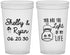 Custom Wedding 22 oz Translucent Cups - You Are The Light Of My Life | 262