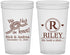 Custom Wedding 22 oz Translucent Cups - We Tied The Knot | 263