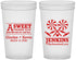 Custom Wedding 22 oz Translucent Cups - Sweet Thank You | 269