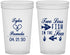 Custom Wedding 22 oz Translucent Cups - Two Less Fish In The Sea | 270