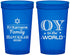 Custom Hanukkah 22 oz Translucent Cups - Oy To The World | 270000