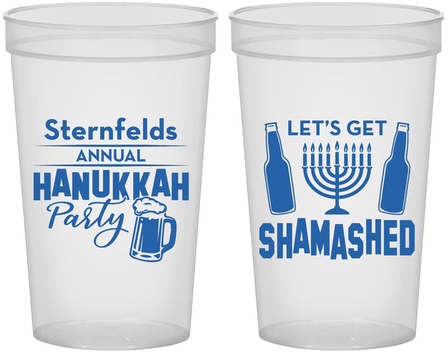 Custom Hanukkah 22 oz Translucent Cups - Menorah | 270026