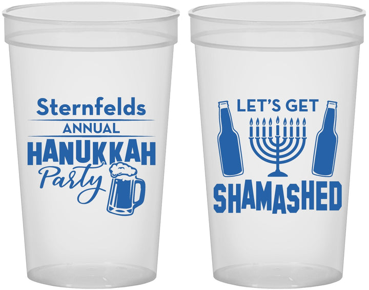 Custom Hanukkah 22 oz Translucent Cups - Menorah | 270026