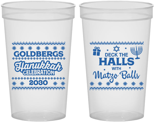 Custom Hanukkah 22 oz Translucent Cups - Matzo Balls | 270029