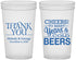 Custom Wedding 22 oz Translucent Cups - Cheers Years Cold Beers | 271