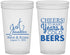Custom Wedding 22 oz Translucent Cups - Cheers Years Cold Beers | 274