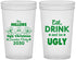 Custom Christmas 22 oz Translucent Cups - Ugly Sweater | 280023