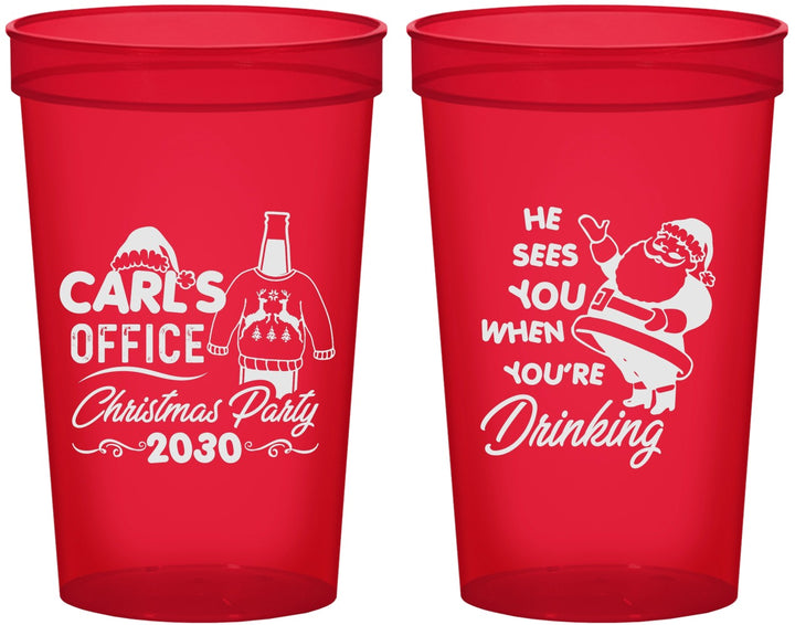 Custom Christmas 22 oz Translucent Cups - Santa Claus | 280028