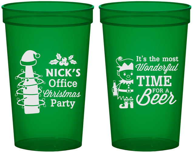 Custom Christmas 22 oz Translucent Cups - Elf | 280029