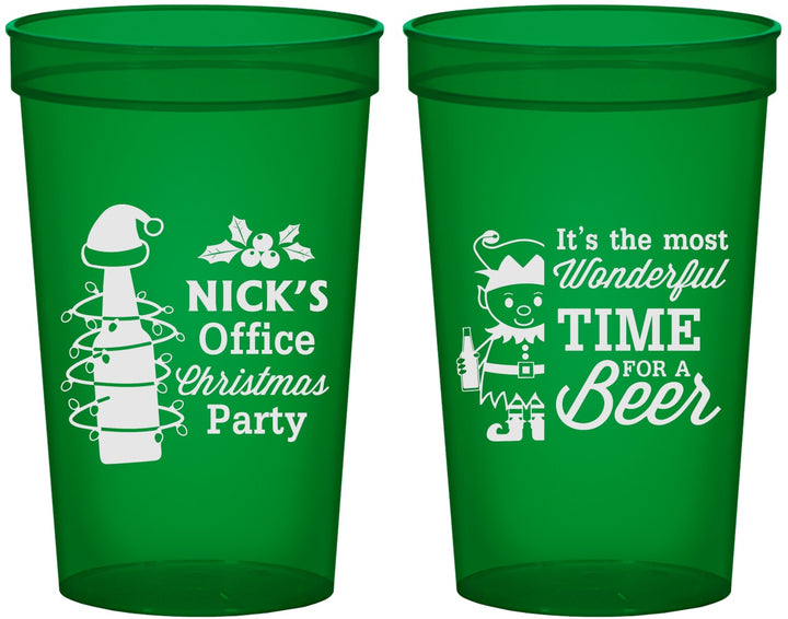 Custom Christmas 22 oz Translucent Cups - Elf | 280029