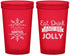 Custom Christmas 22 oz Translucent Cups - Eat Drink Jolly | 280040