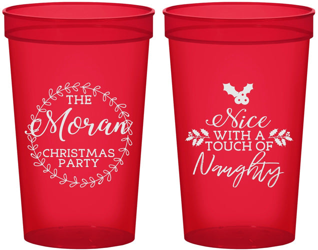 Custom Christmas 22 oz Translucent Cups - Touch Of Naughty | 280048