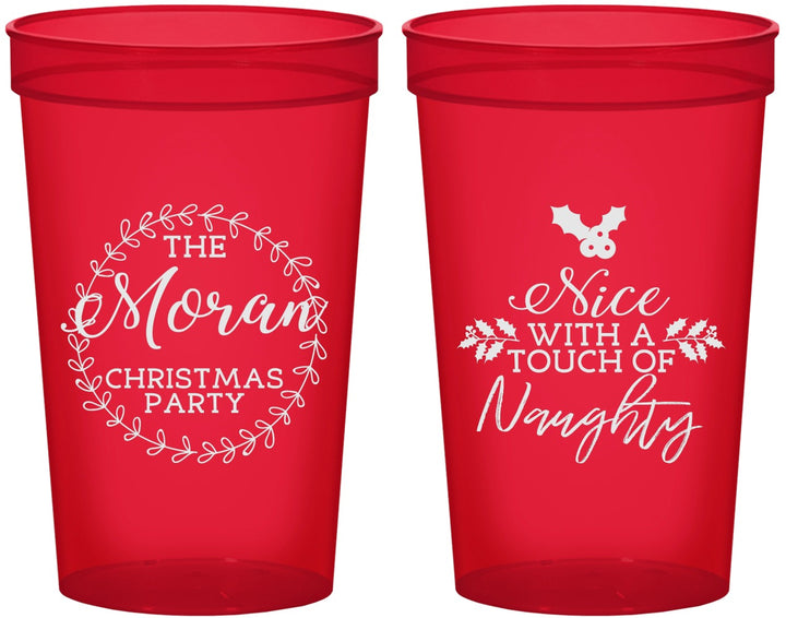 Custom Christmas 22 oz Translucent Cups - Touch Of Naughty | 280048