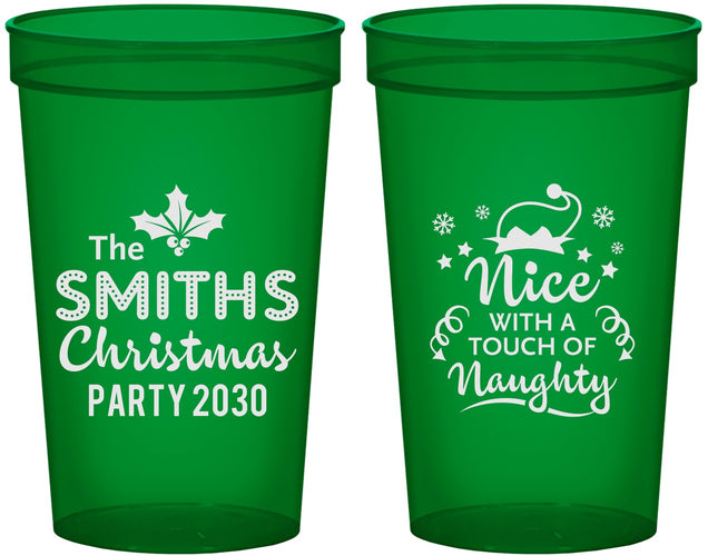 Custom Christmas 22 oz Translucent Cups - Touch Of Naughty | 280049