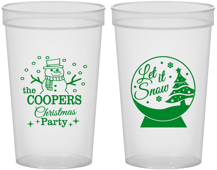 Custom Christmas 22 oz Translucent Cups - Lets Get Lit | 280051