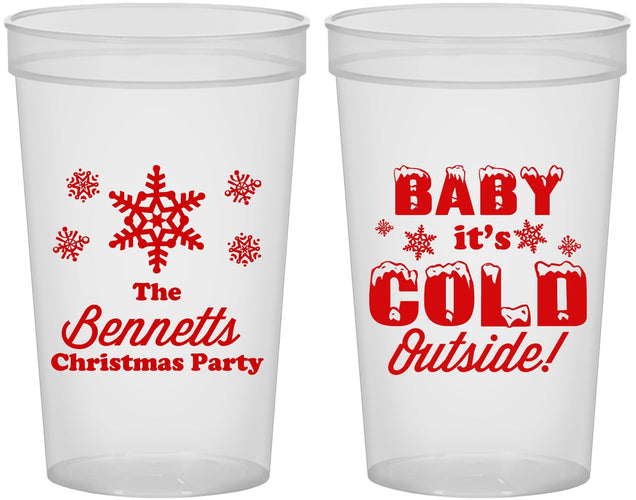Custom Christmas 22 oz Translucent Cups - Joy To The World | 280054