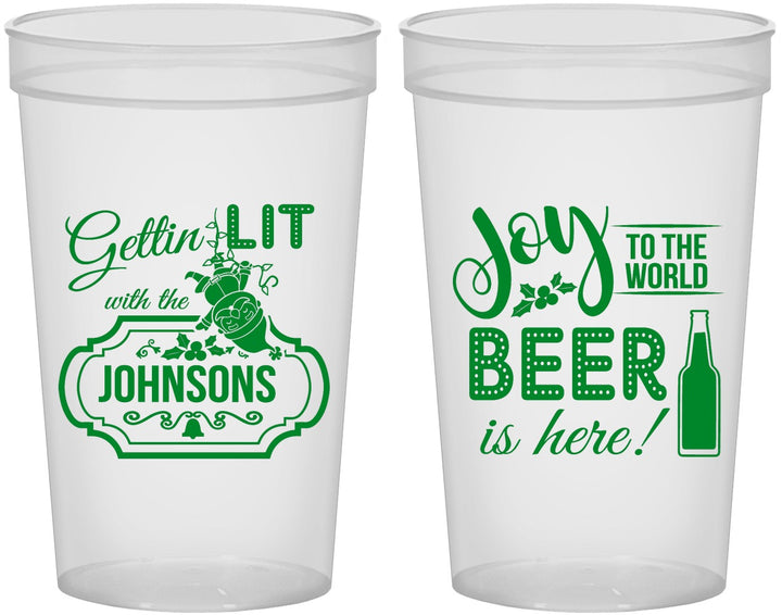 Custom Christmas 22 oz Translucent Cups - Wine | 280055