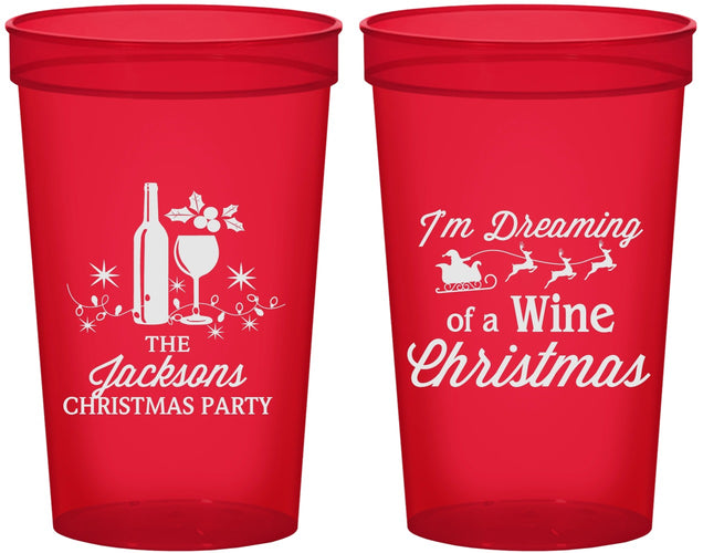 Custom Christmas 22 oz Translucent Cups - Bah Hum Bug | 280056