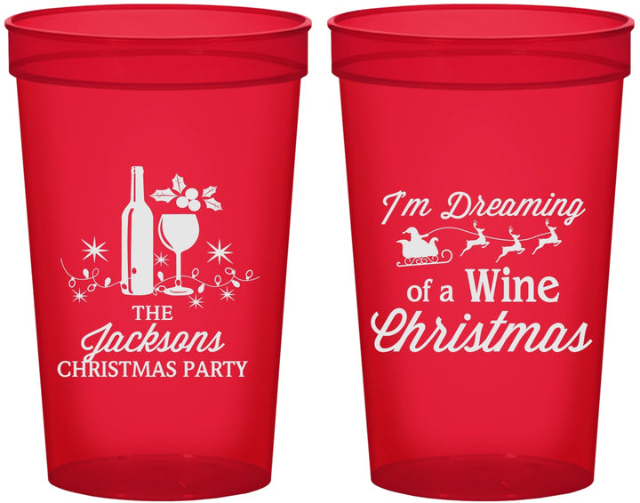 Custom Christmas 22 oz Translucent Cups - Bah Hum Bug | 280056