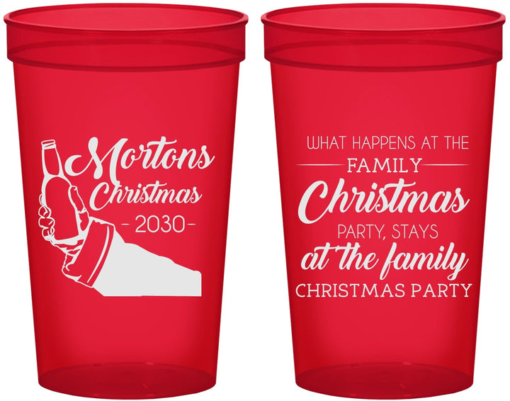 Custom Christmas 22 oz Translucent Cups - Santa Claus | 280060