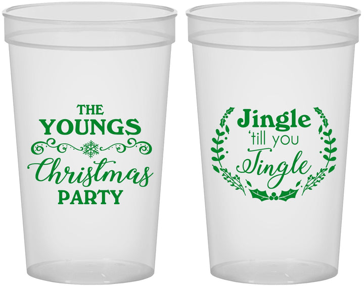 Custom Christmas 22 oz Translucent Cups - Jingle Til You Jingle | 280063