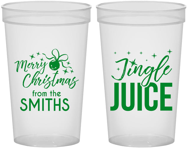 Custom Christmas 22 oz Translucent Cups - Jingle Juice | 280067