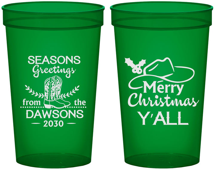Custom Christmas 22 oz Translucent Cups - Texas | 280077