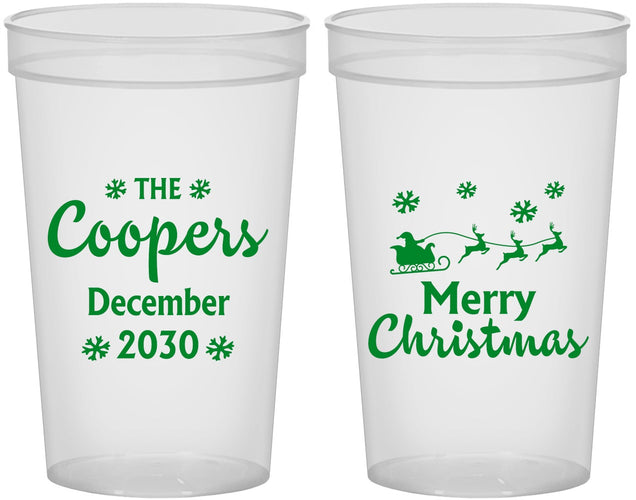 Custom Christmas 22 oz Translucent Cups - Santa Claus | 280079
