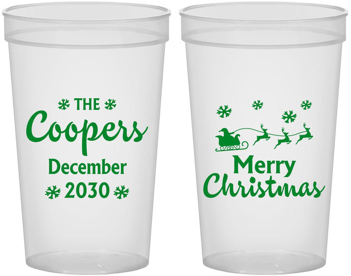 Custom Christmas 22 oz Translucent Cups - Santa Claus | 280079