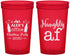 Custom Christmas 22 oz Translucent Cups - Naughty Af | 280084