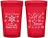 Custom Christmas 22 oz Translucent Cups - Let Is Snow | 280088