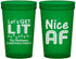 Custom Christmas 22 oz Translucent Cups - Nice Af | 280093