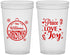 Custom Christmas 22 oz Translucent Cups - Peace Joy Love | 280094