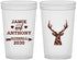 Custom Wedding 22 oz Translucent Cups - Deer | 282